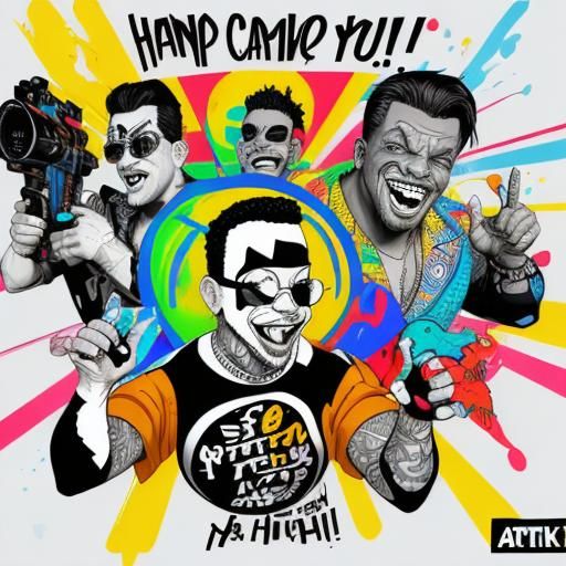 New Jack City Cartoon Cops in Pop Art Style