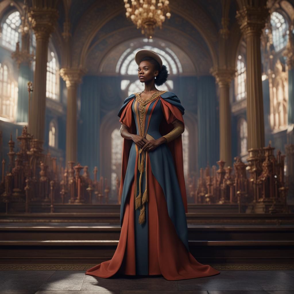 Detailed Valedictorian Gown in Fantasy Concept Art