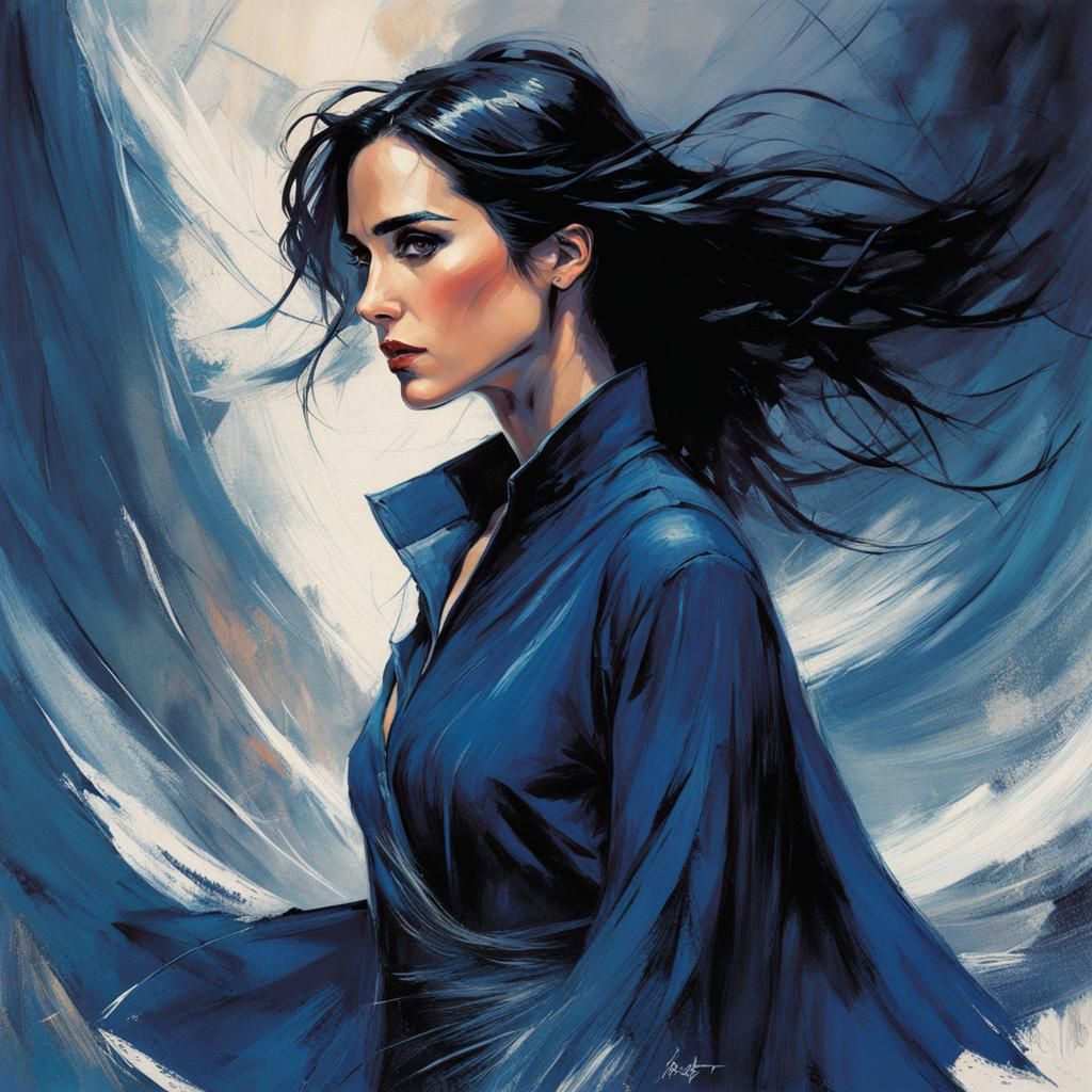 Jennifer Connelly as Coastal Wizard, Cover Art Style