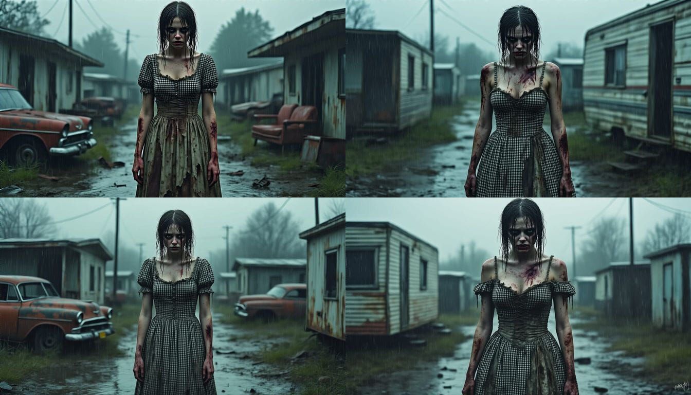 Post-Apocalyptic Trailer Park Princess in the Rain