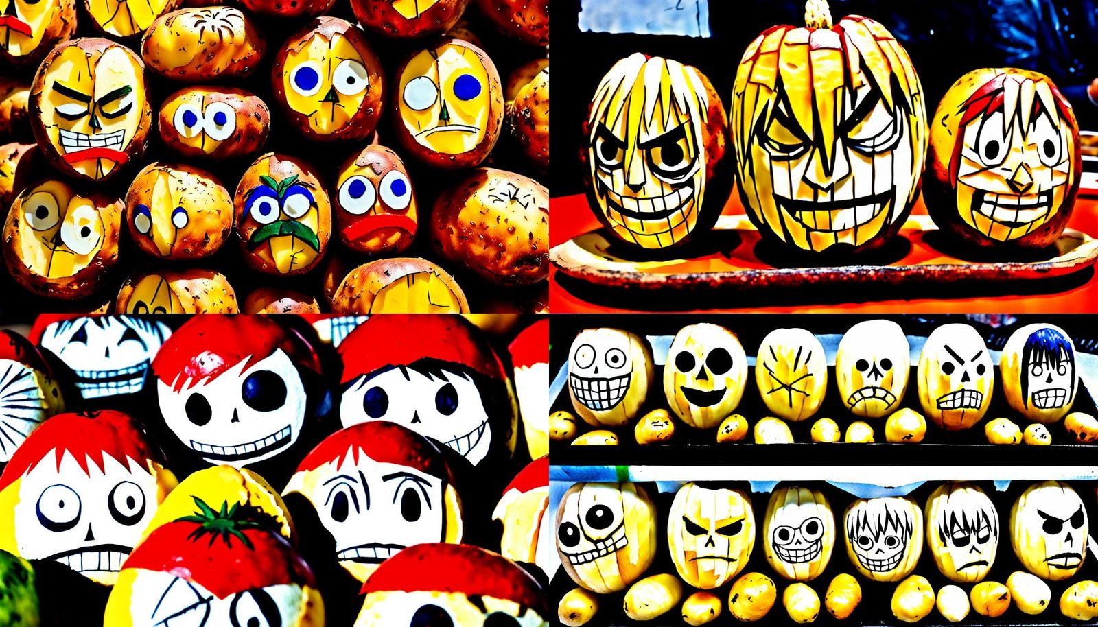 Death Note Character Created from Potato Art