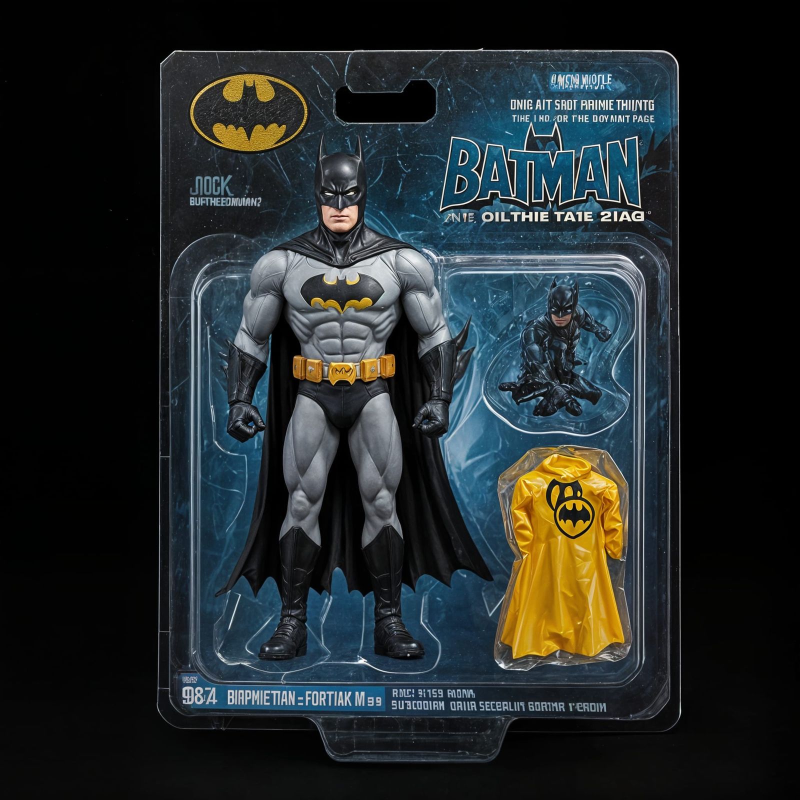 Batman in Plastic Blister Pack with Spoof Gear