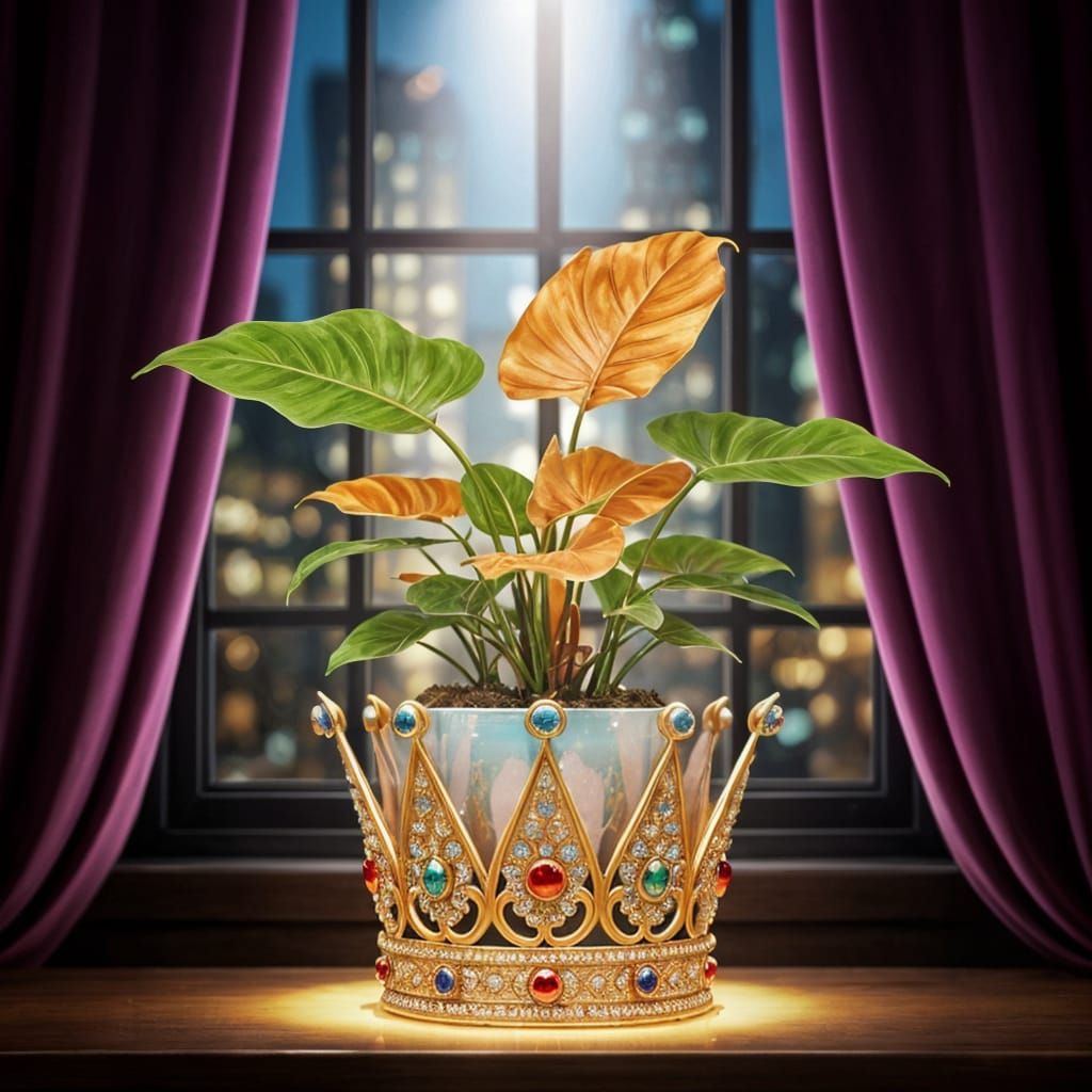 Philodendron Prince of Orange in Jeweled Crown