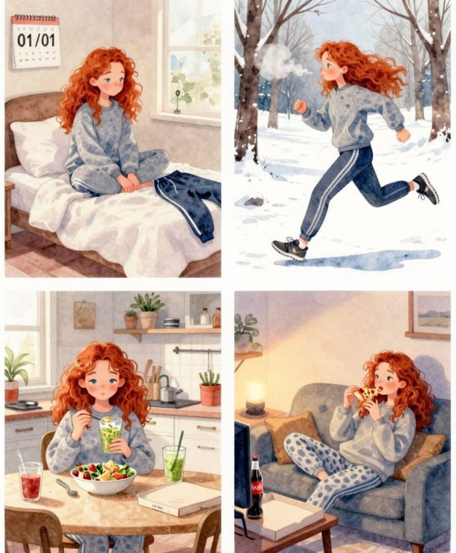 Woman's Day Captured in Watercolor Collage