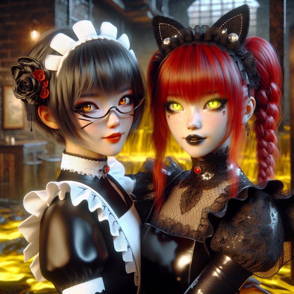 Dark Fantasy Maidmaids in Post-Apocalyptic Abandon