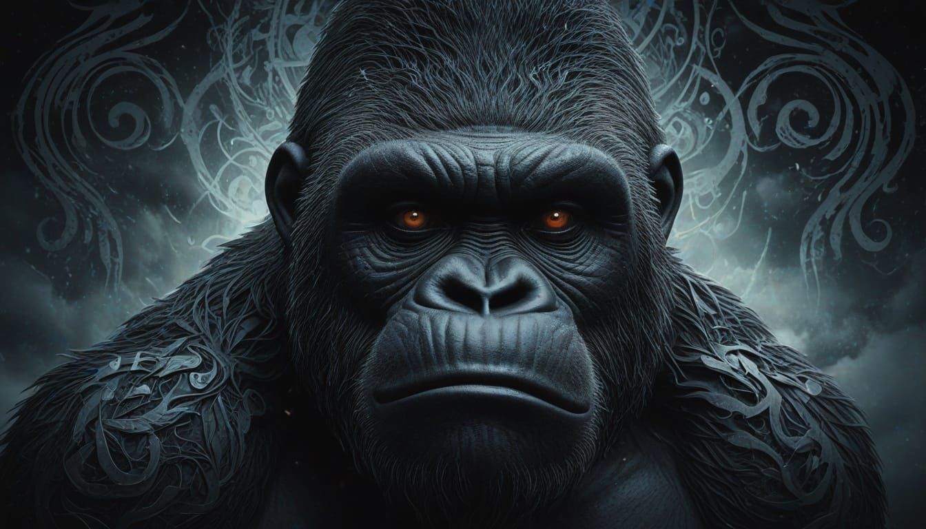 an ominous Gorilla face