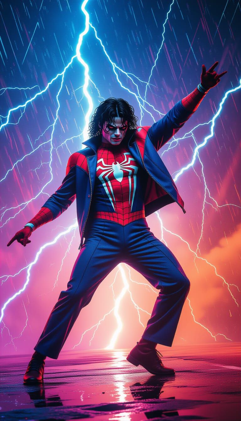 Michael Jackson as Spider-Man, Digital Art