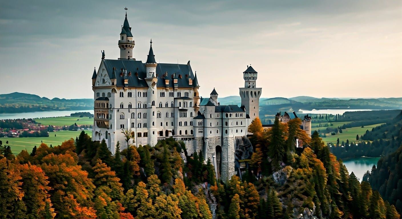 Romanticized Realism Neuschwanstein Castle Germany