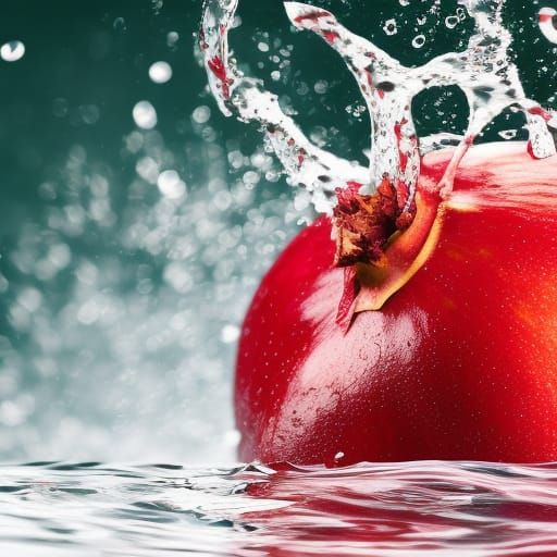 Pomegranate Splash: Professional Photography with Bokeh