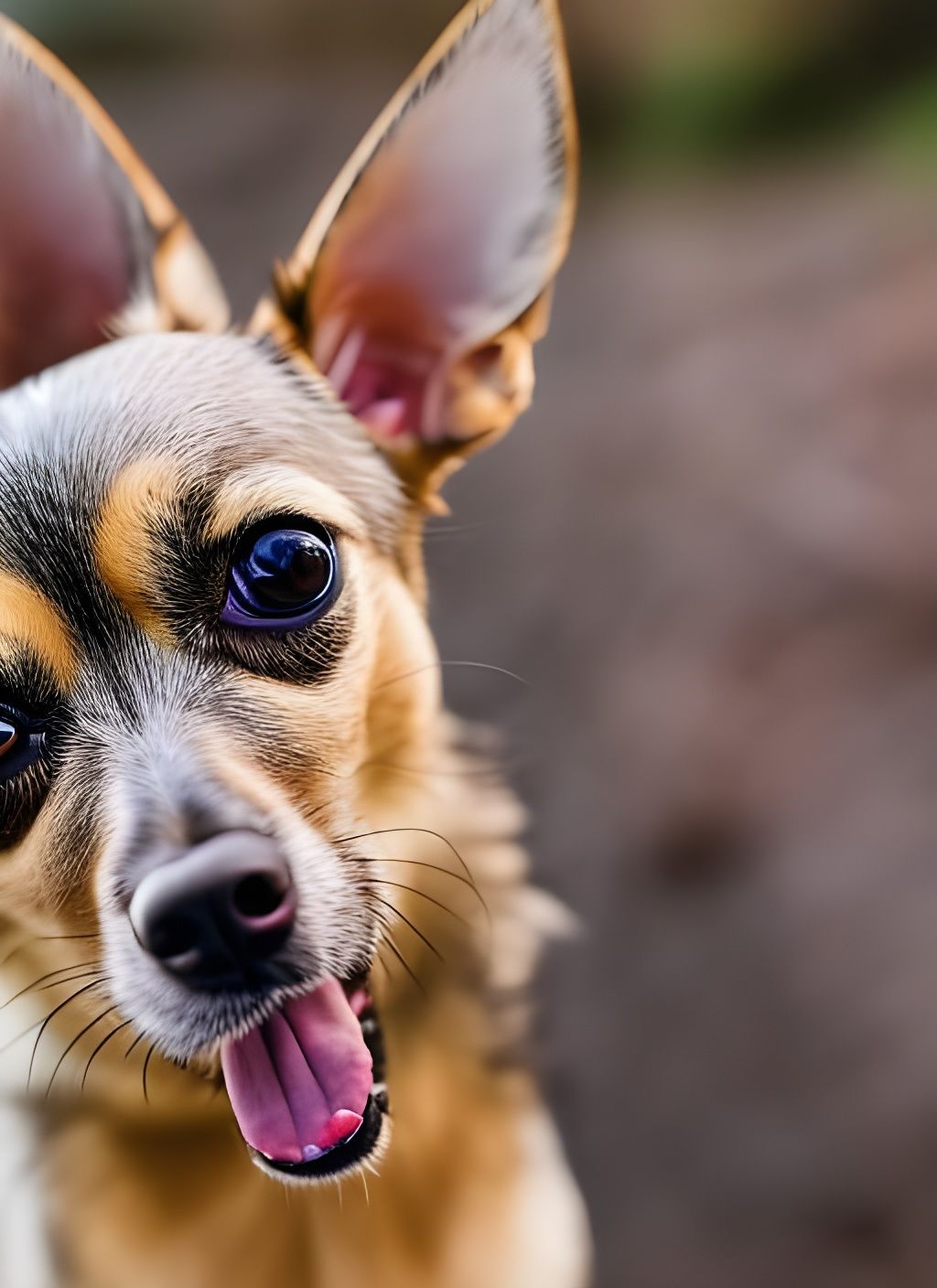 Chihuahua Dog Selfie: Vector Art Illustration