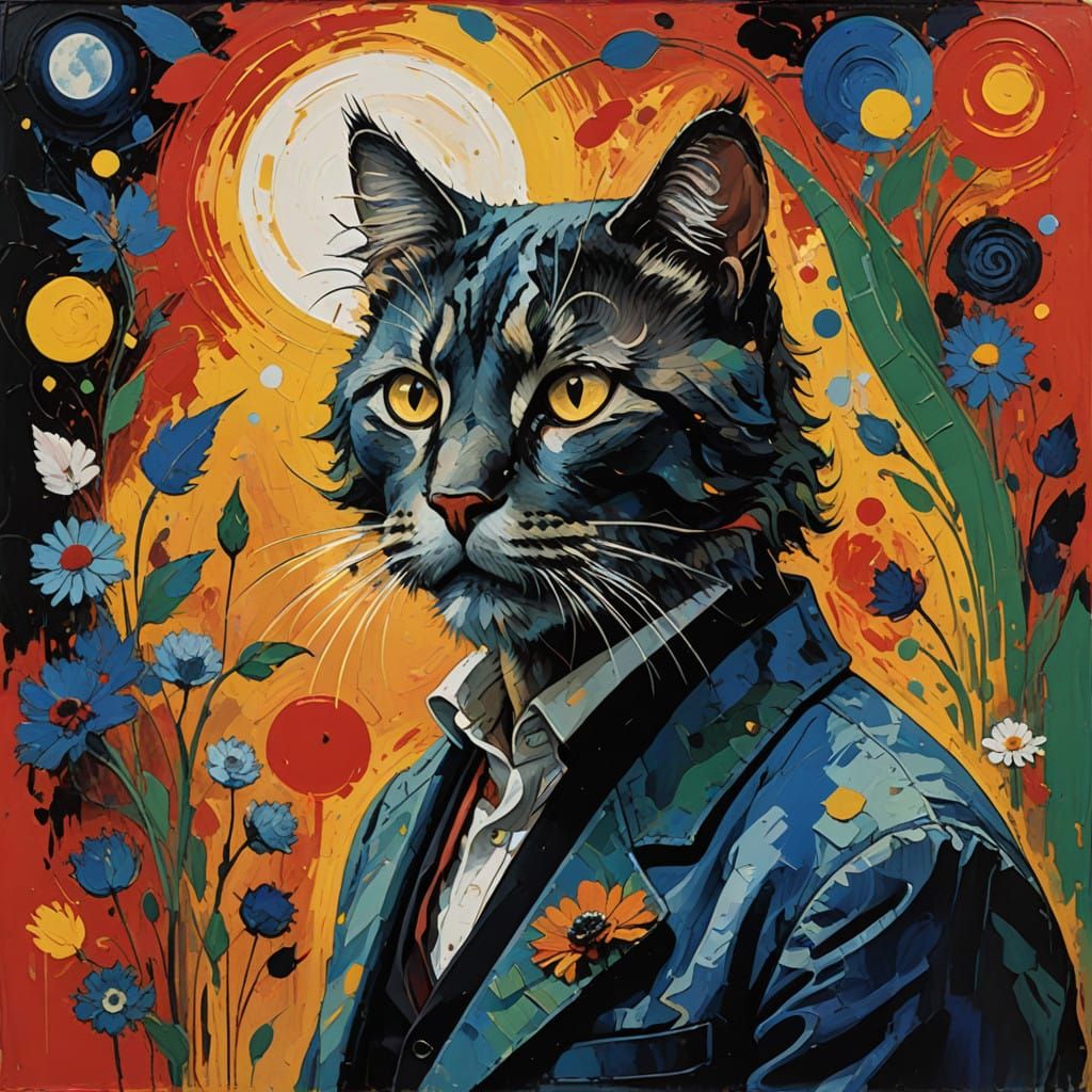 Ethereal Portrait of Cat Stevens in Opulent Gouache Style
