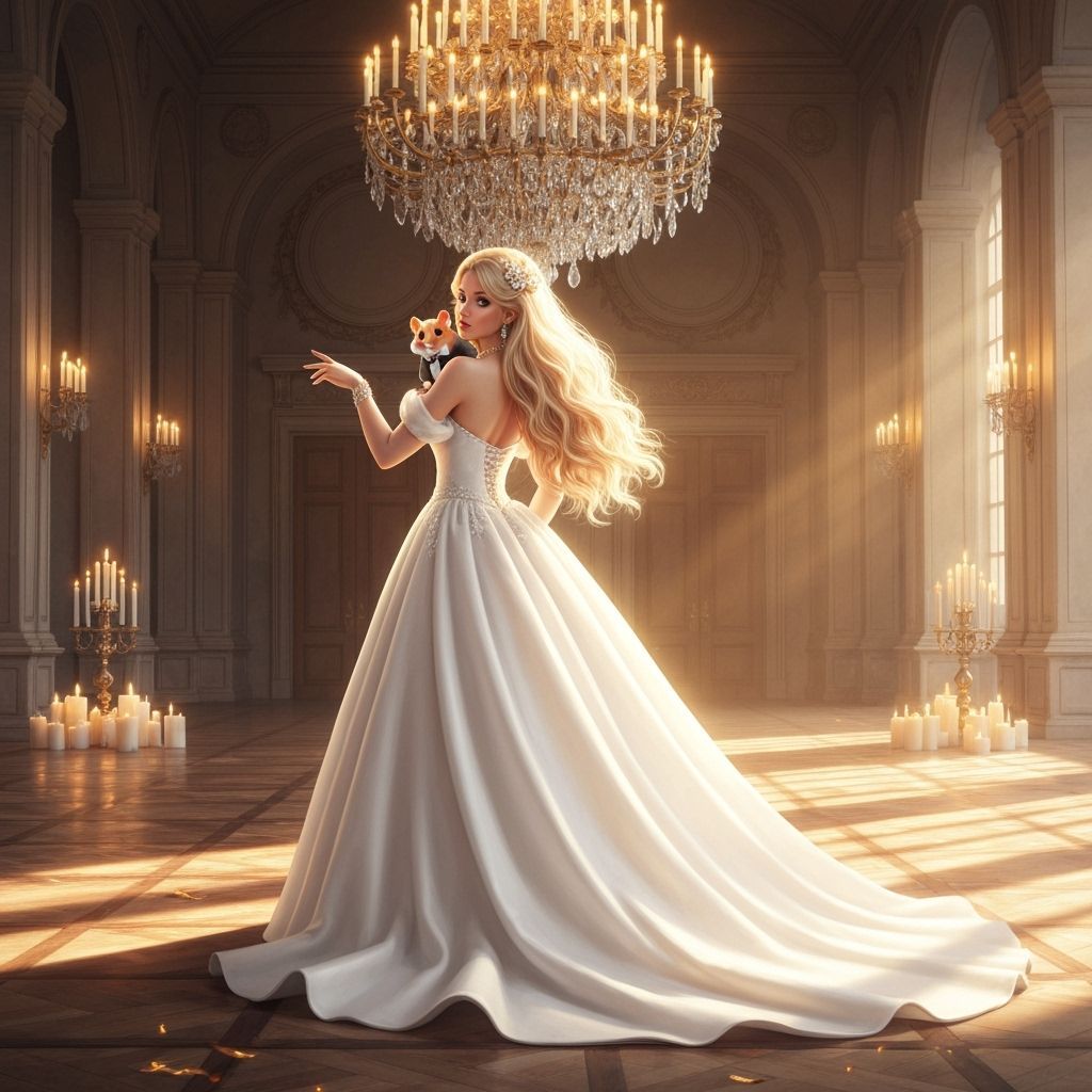 Bride with Hamster Dancing in Palace Hall
