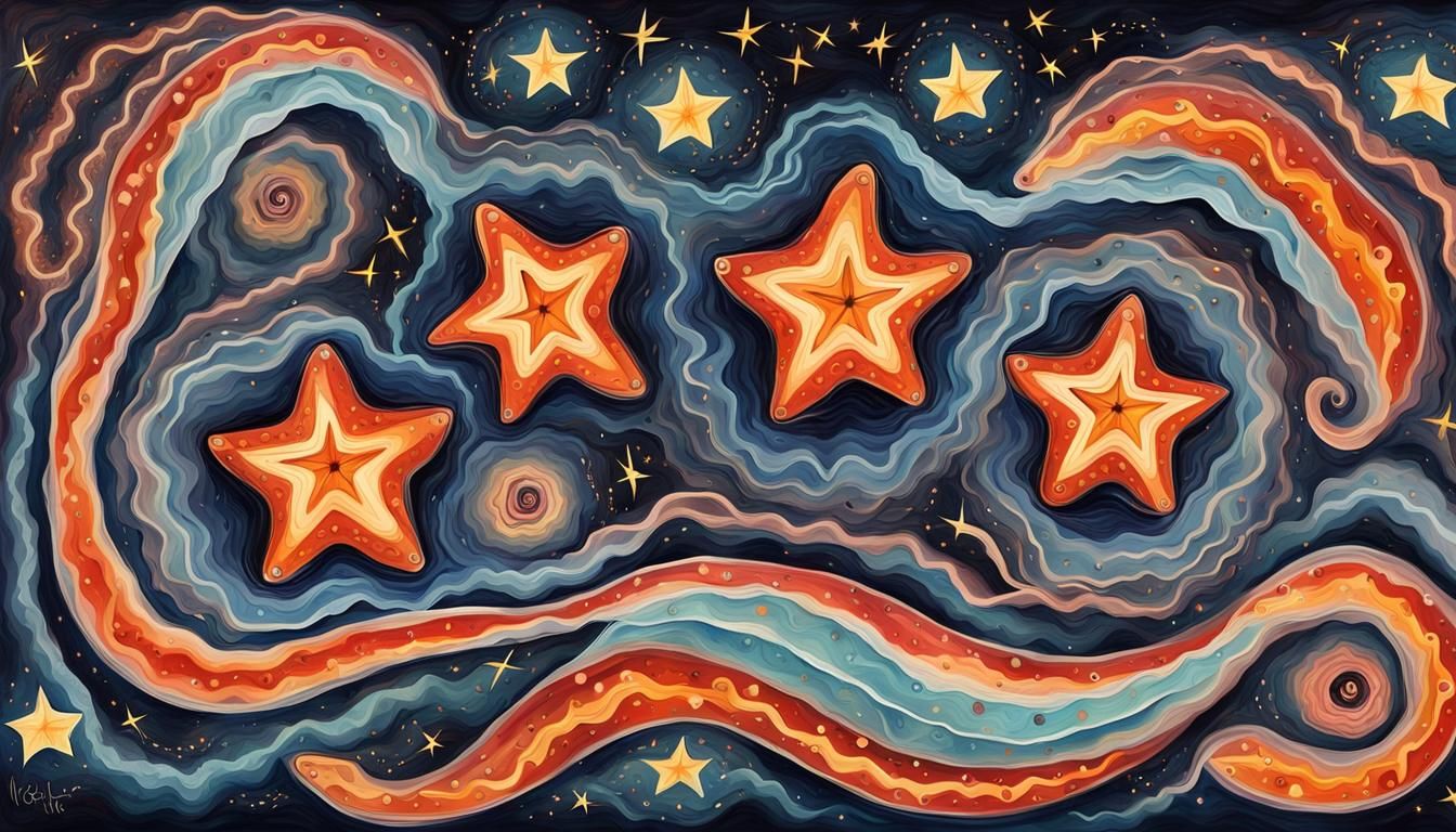 Electromagnetic Jelly Coils Surround Newborn Stars: Folk Art