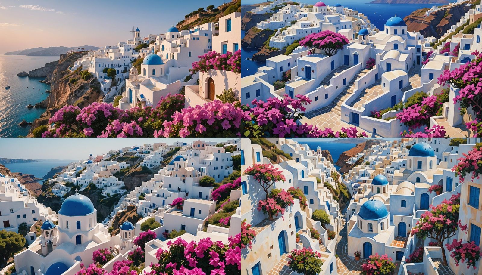 Santorini Greece: Whitewashed Buildings and Aegean Sea
