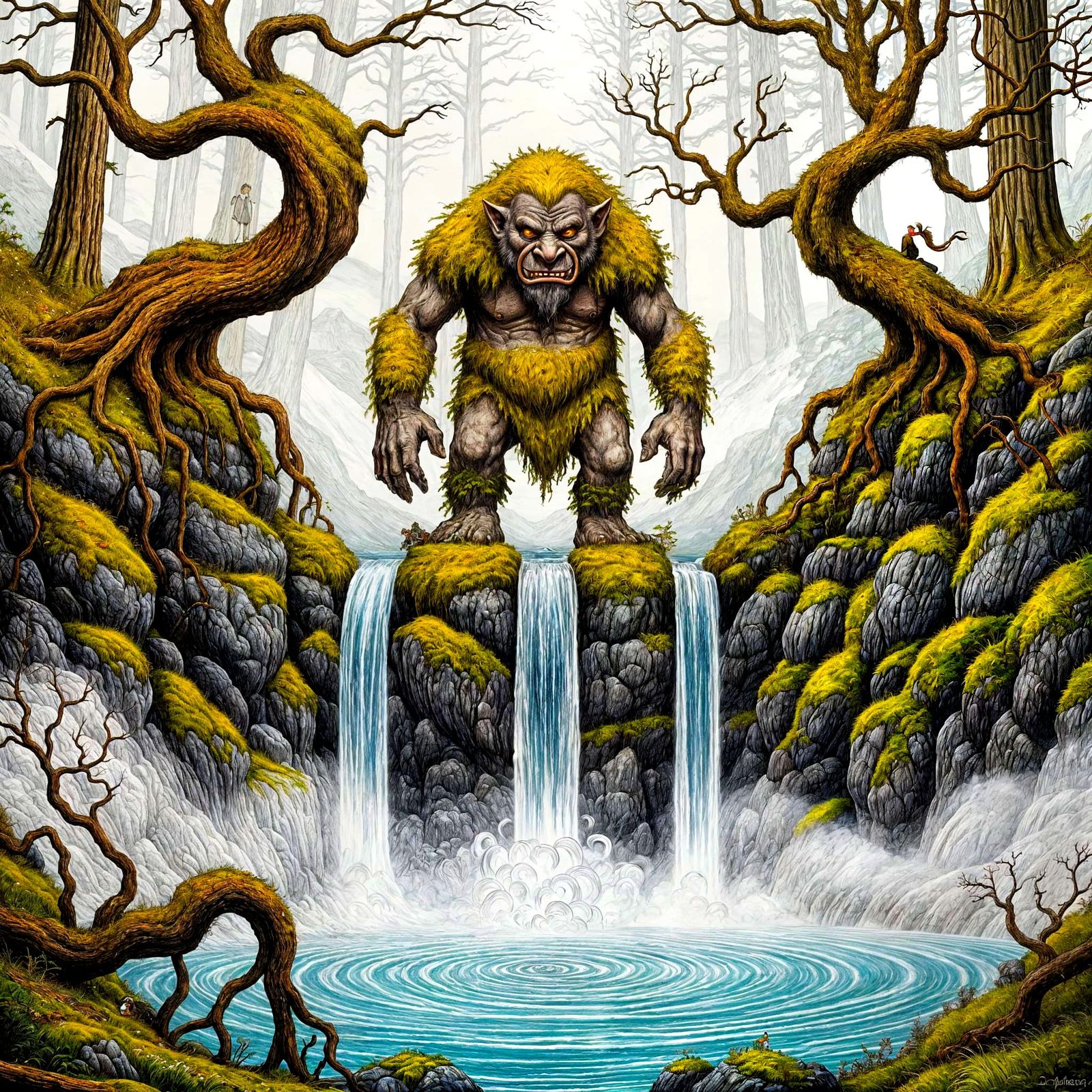 Troll in the Style of Theodor Kittelsen