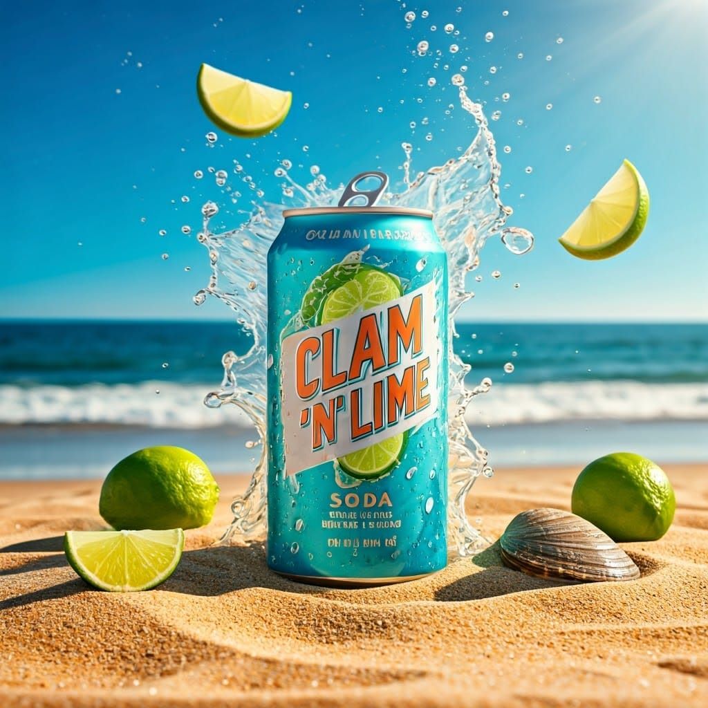 Refreshing Clam and Lime Soda Still Life