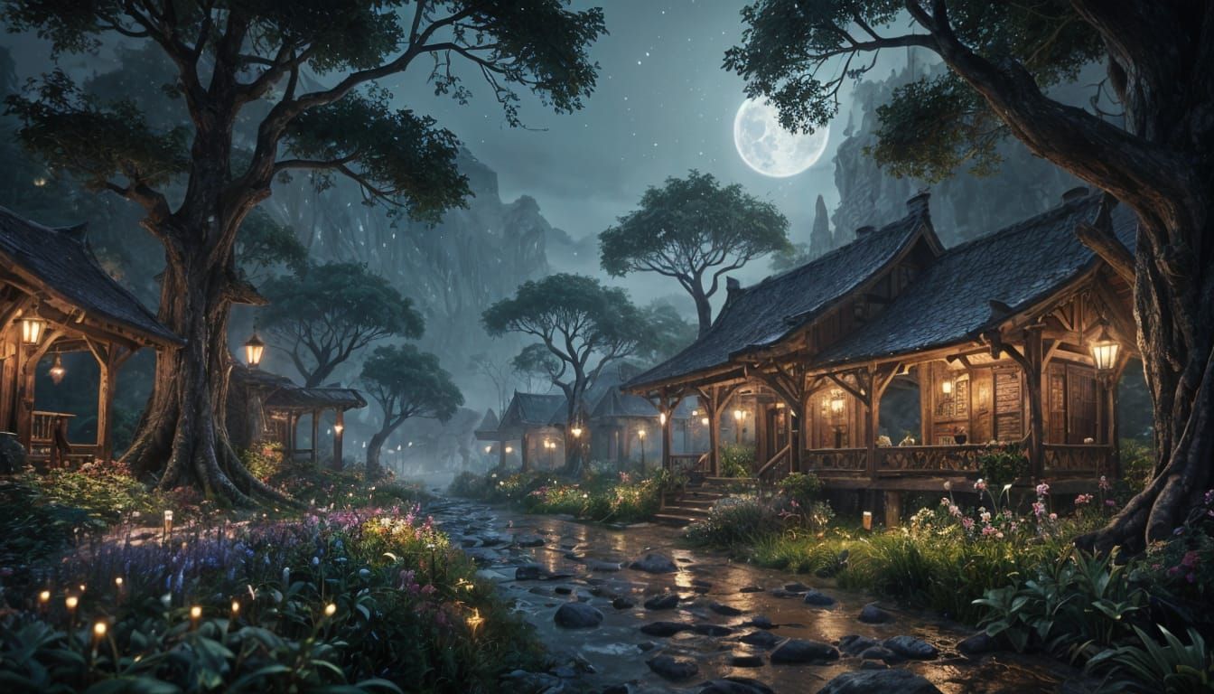 Fantasy Tree Village with Grand Treehouse Villa