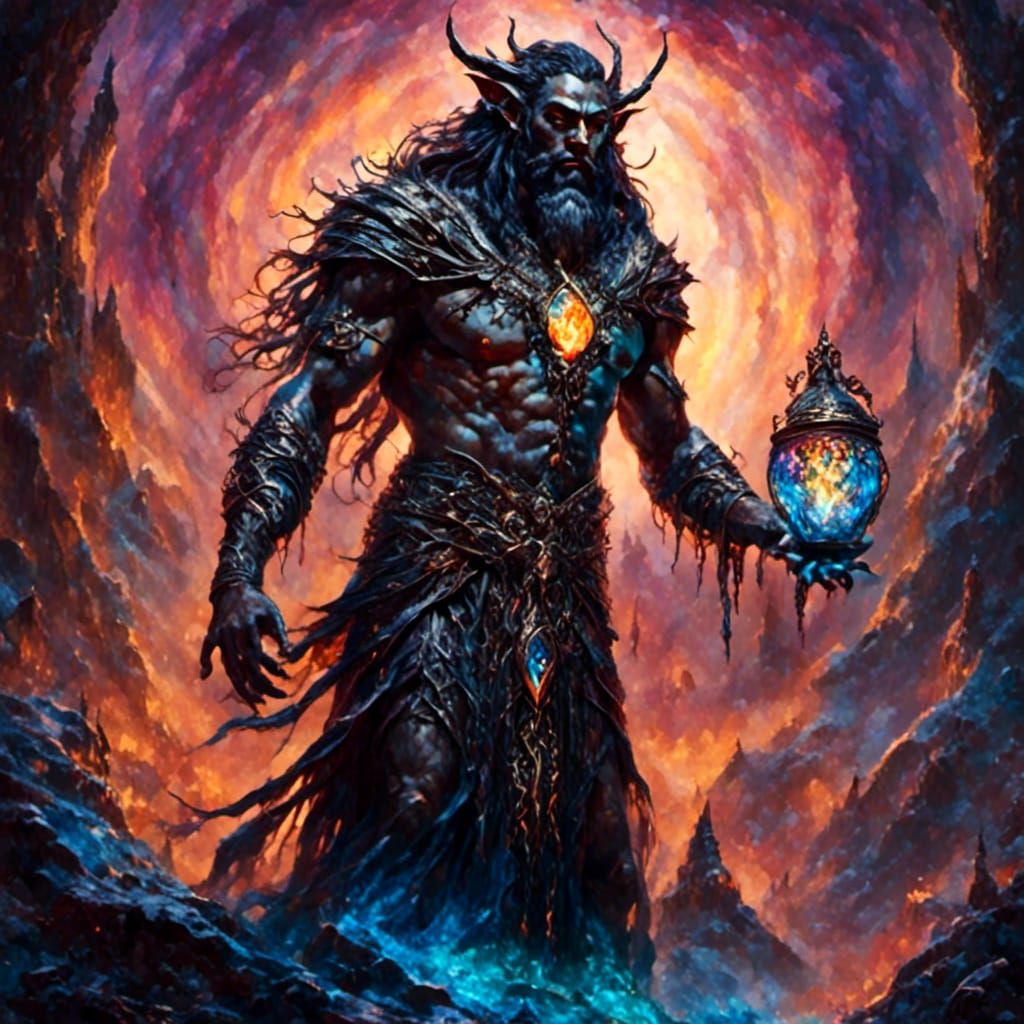 Whimsical Glass Elf Figurine with Enamel Details