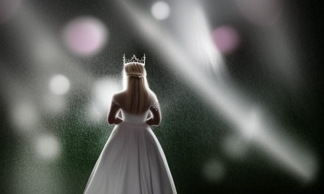 Blonde Princess Portrait with Royal Crown