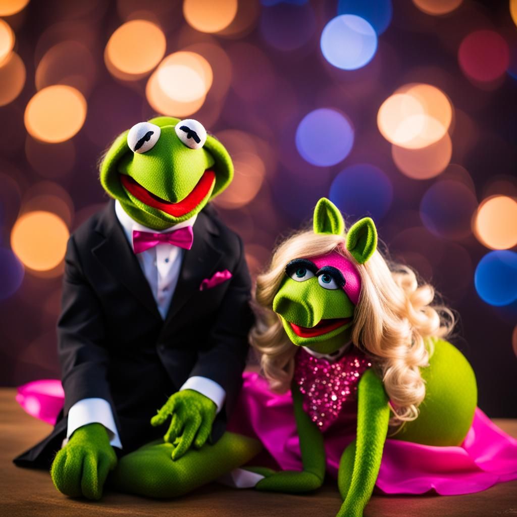 Kermit and Miss Piggy at Prom: Professional Photo