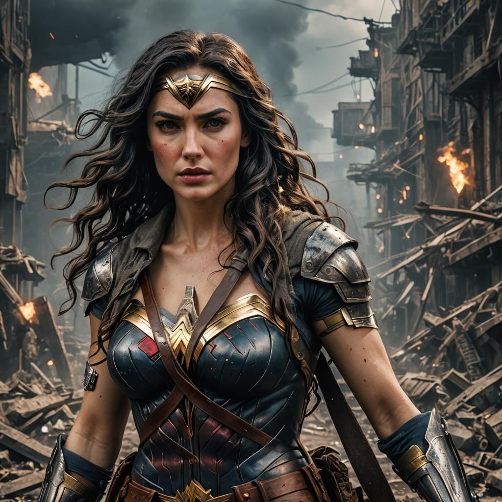 Wonder Woman: Post-Apocalyptic Warrior in Digital Art