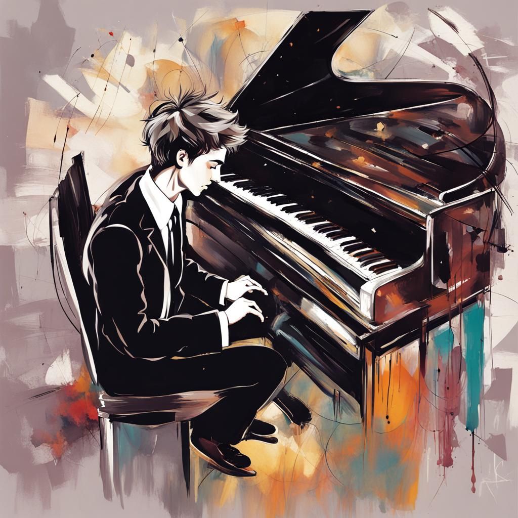 Abstract Jazz Fusion Performance on Stage