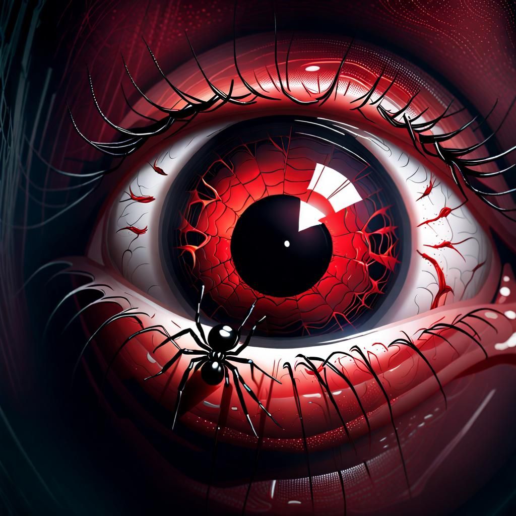 Nightmarish Vision: Man Driven Insane by Spiders