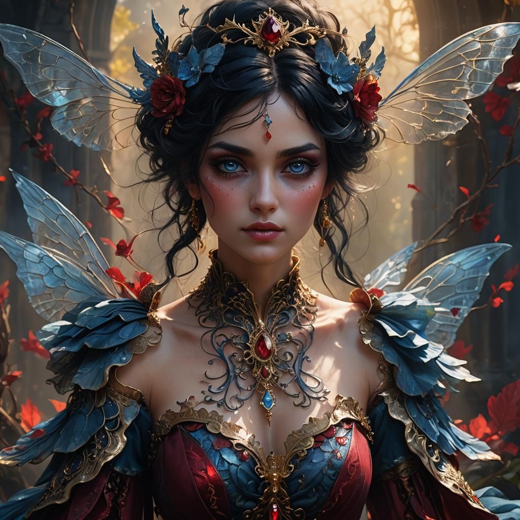Fantasy Fairy Portrait in Matte Painting Style