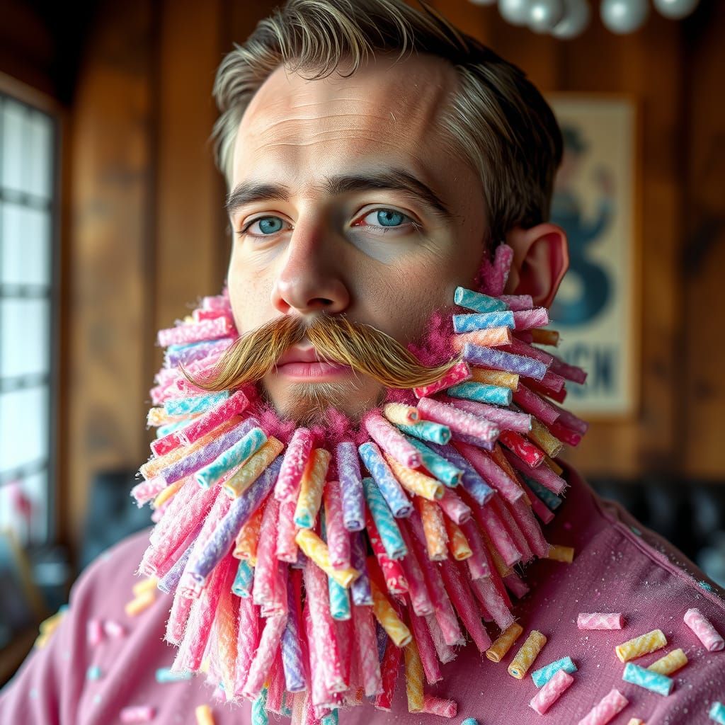Candy cane beard