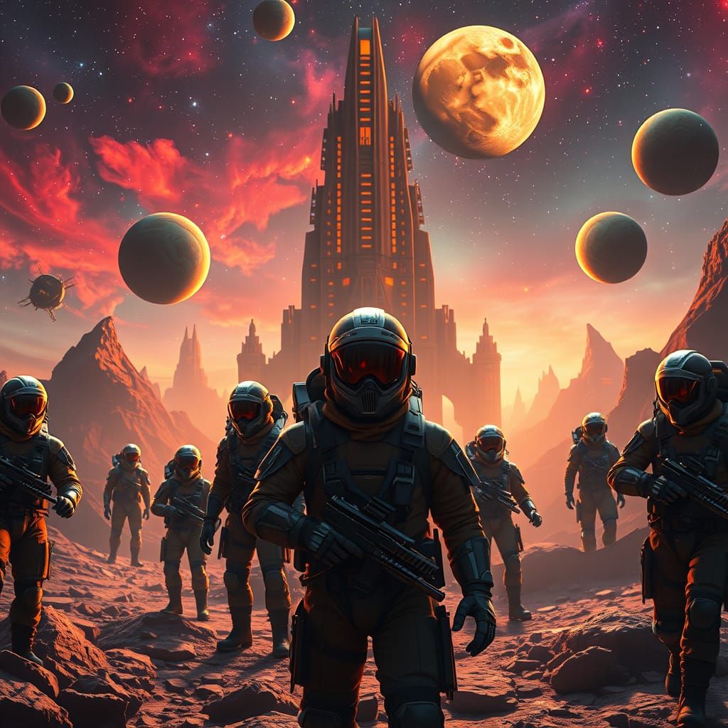 Galactical Empire: A Vibrant, High-Resolution Space Odyssey