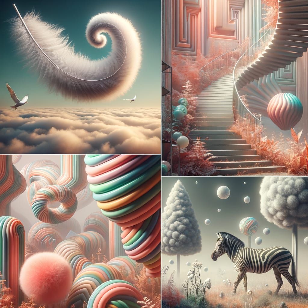 Dreamlike Surrealism in Pastel Hues