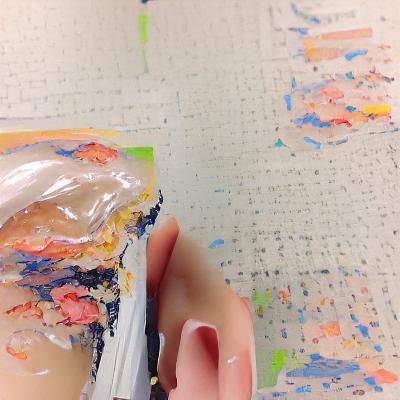 Detailed Gouache Painting of a School