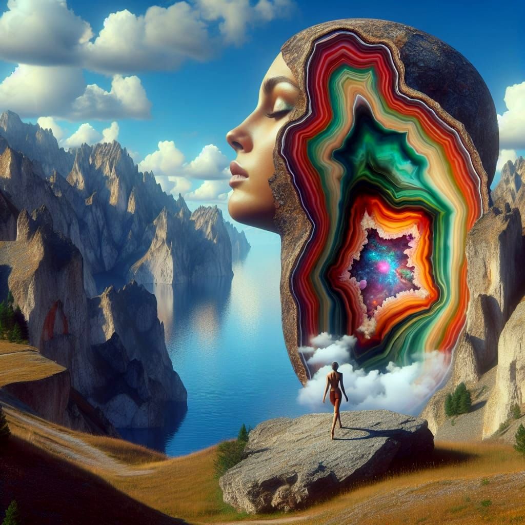 Surrealistic Goddess of the Crystal Realm