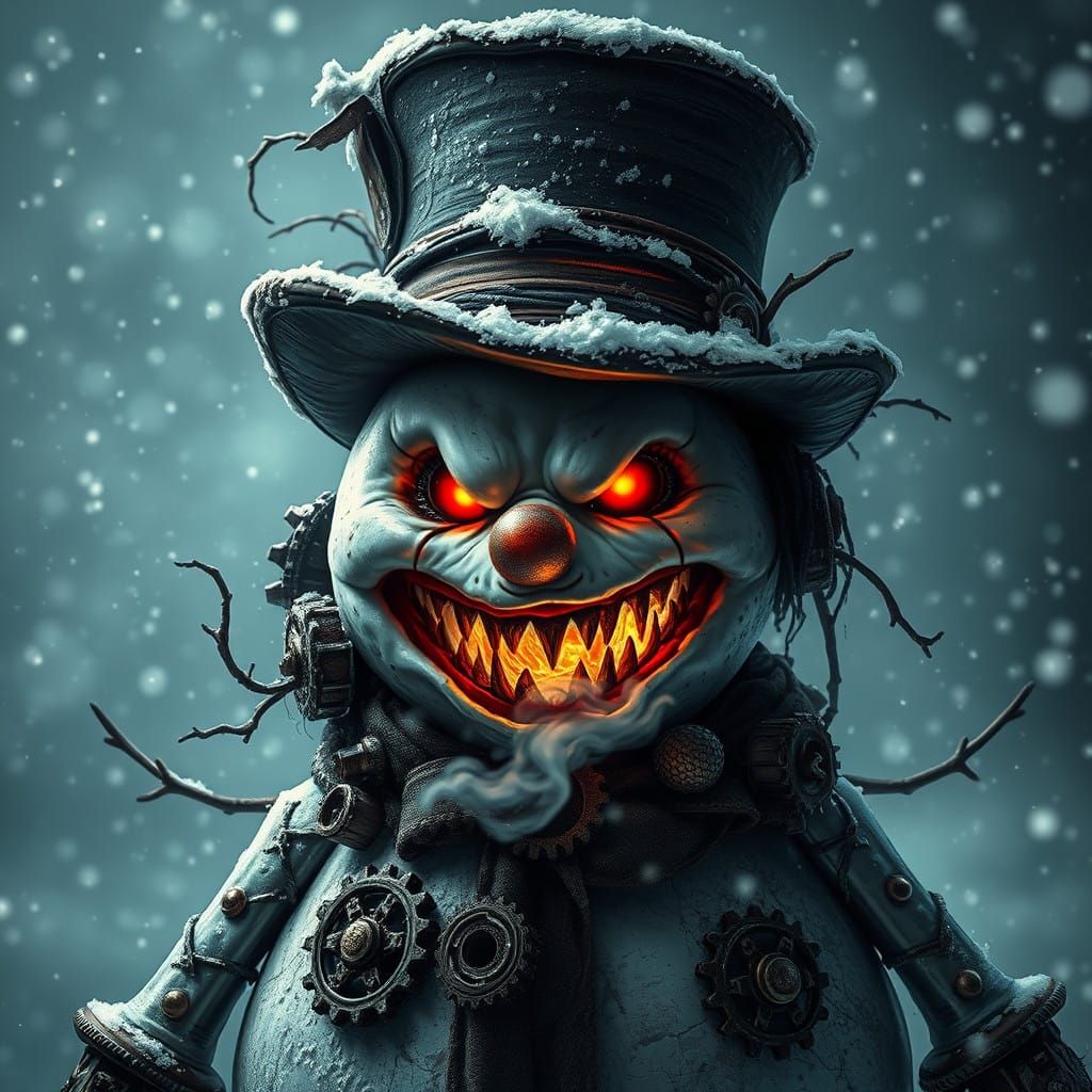 Menacing Winter Specter in Dark Fantasy Art