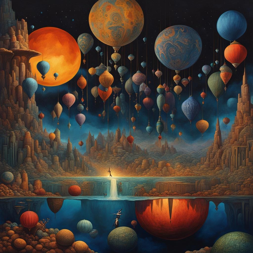 Surreal Dreamscape in Dark Fantasy Style