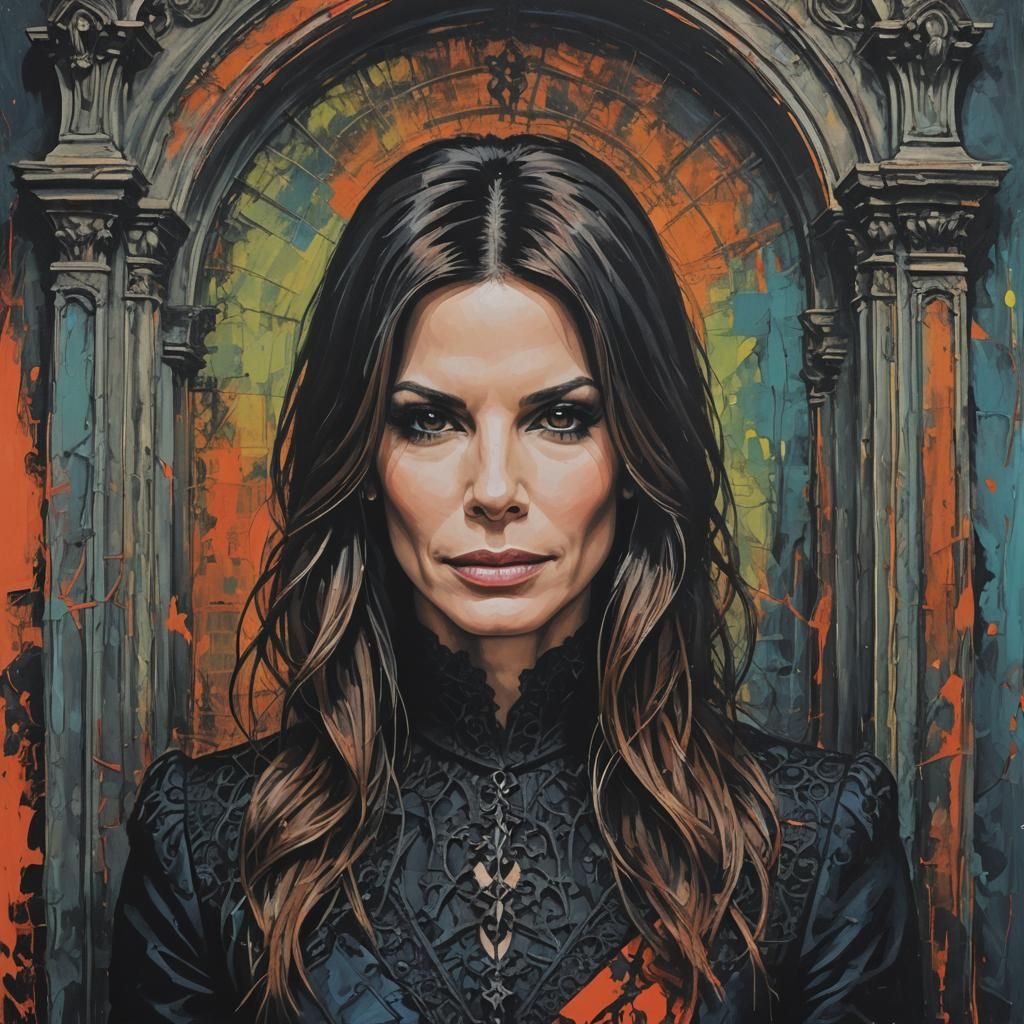 Gothic Portrait in Haunted Mansion