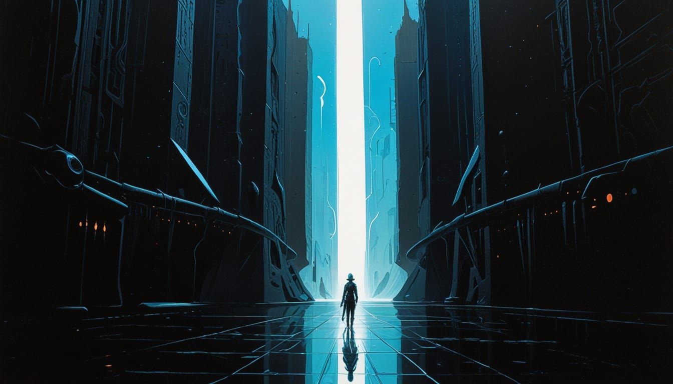 Surreal Alien Architecture with Intricate Inscriptions