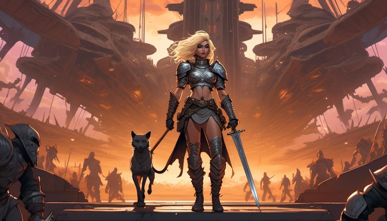 Future Barbarian Warlord on Retro Starship