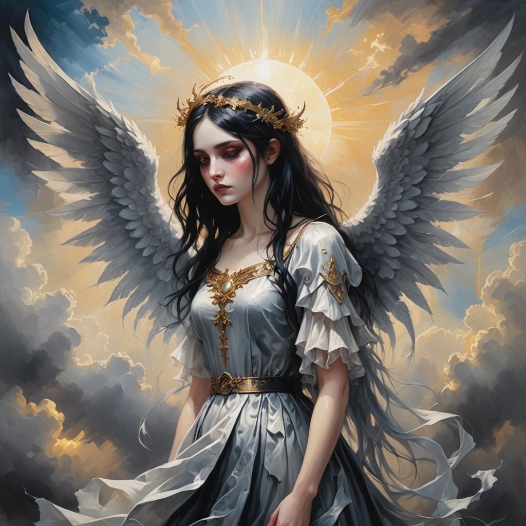 Gothic Angel in Divine Sunshine