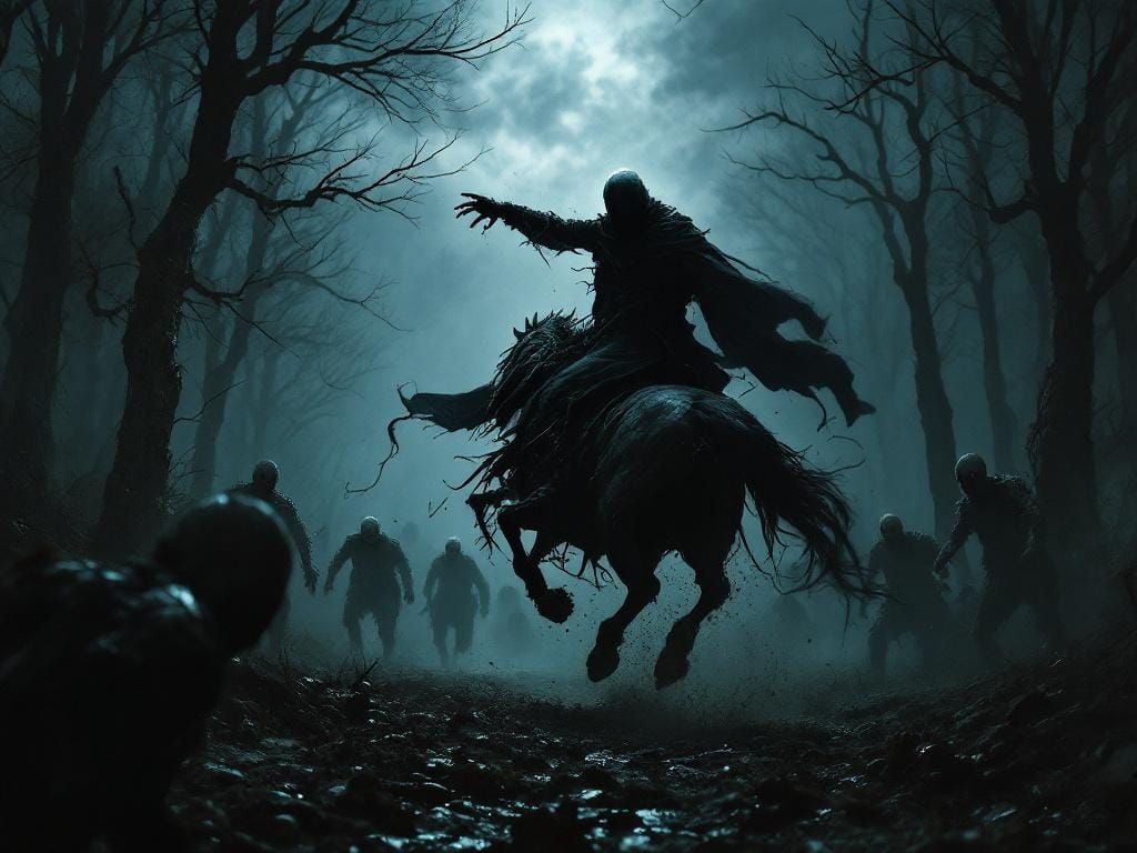 Headless Horseman Rides Past Undead in Sleepy Hollow