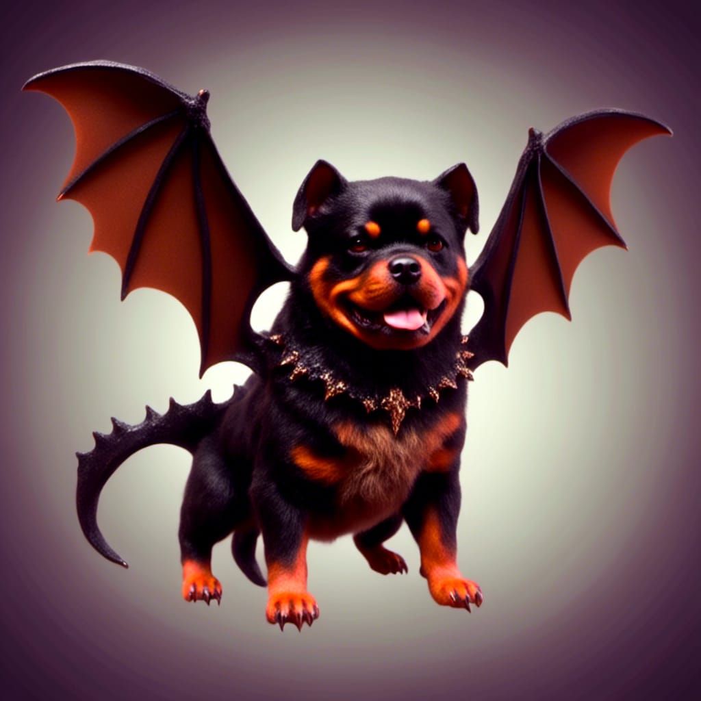 Three-Headed Bat Rottweiler: A Unique Creature