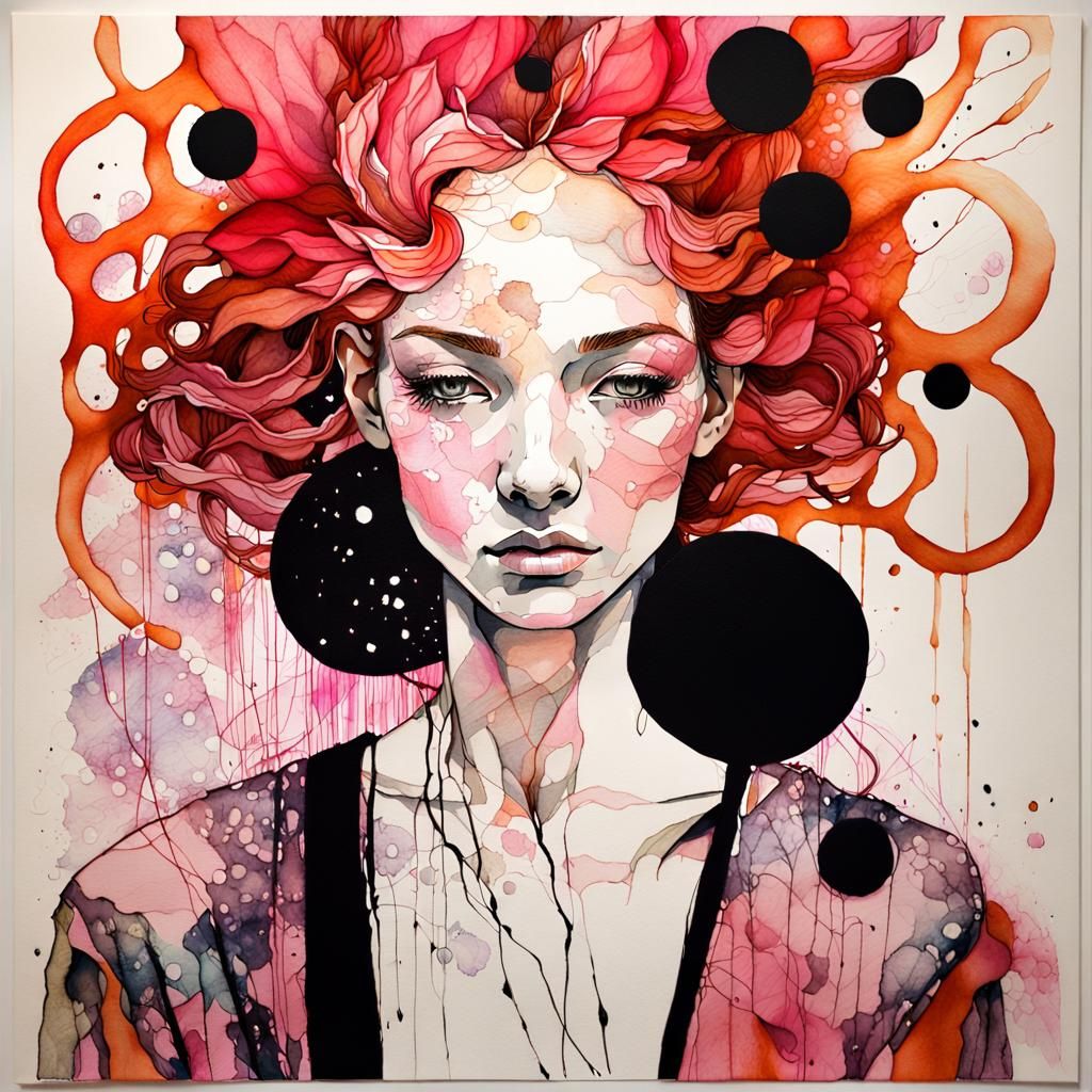 Mystical Magnolia Bloom in Silk Painting Style