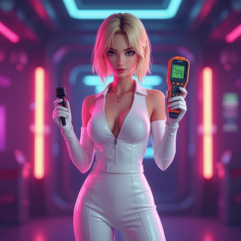 Leeloo Multimeter: 3D Anime Art in Futuristic Style