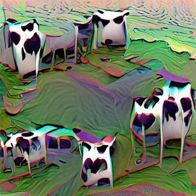 Cows Grazing in a Peaceful Pasture