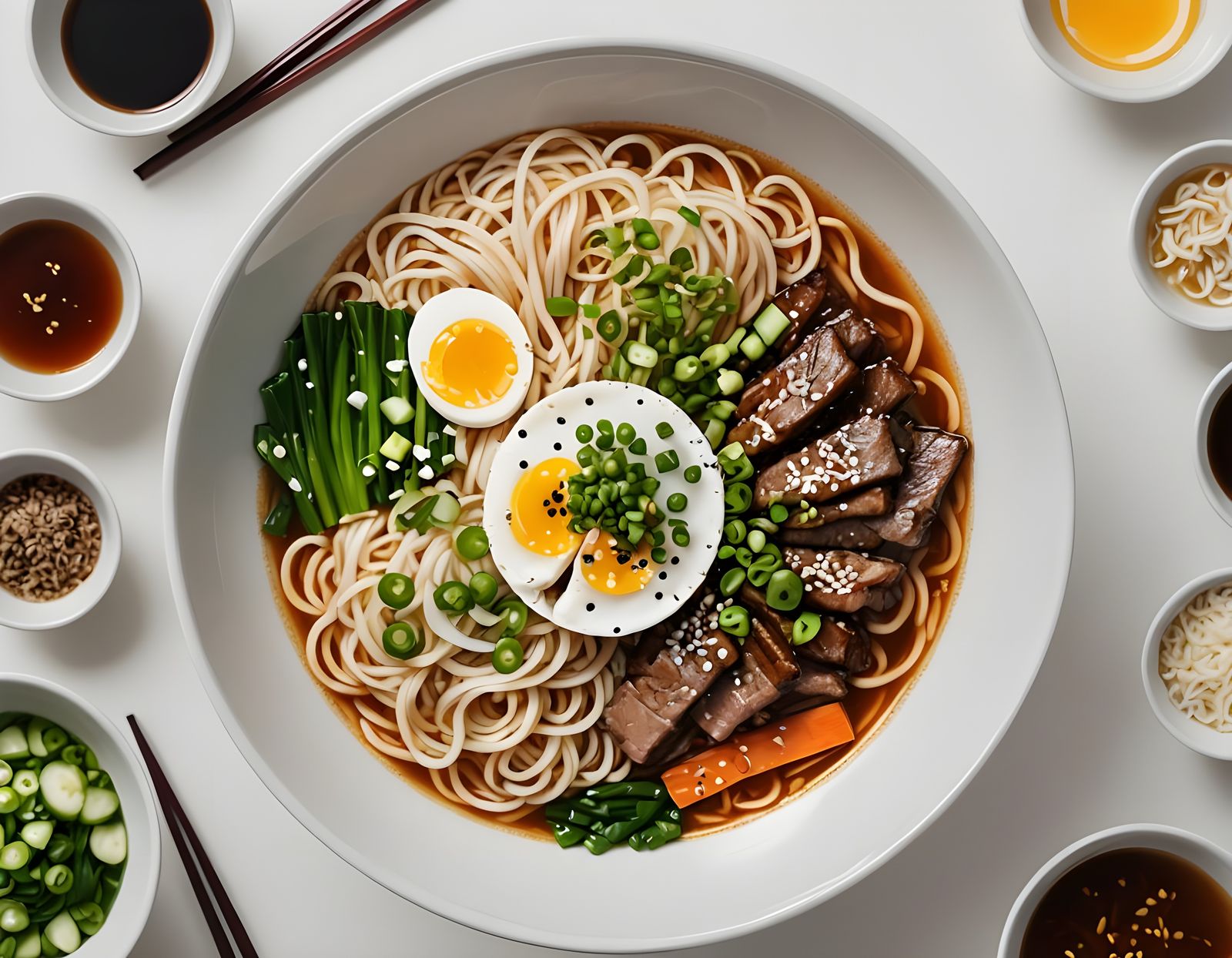 Korean Noodles Illustration in Vector Style