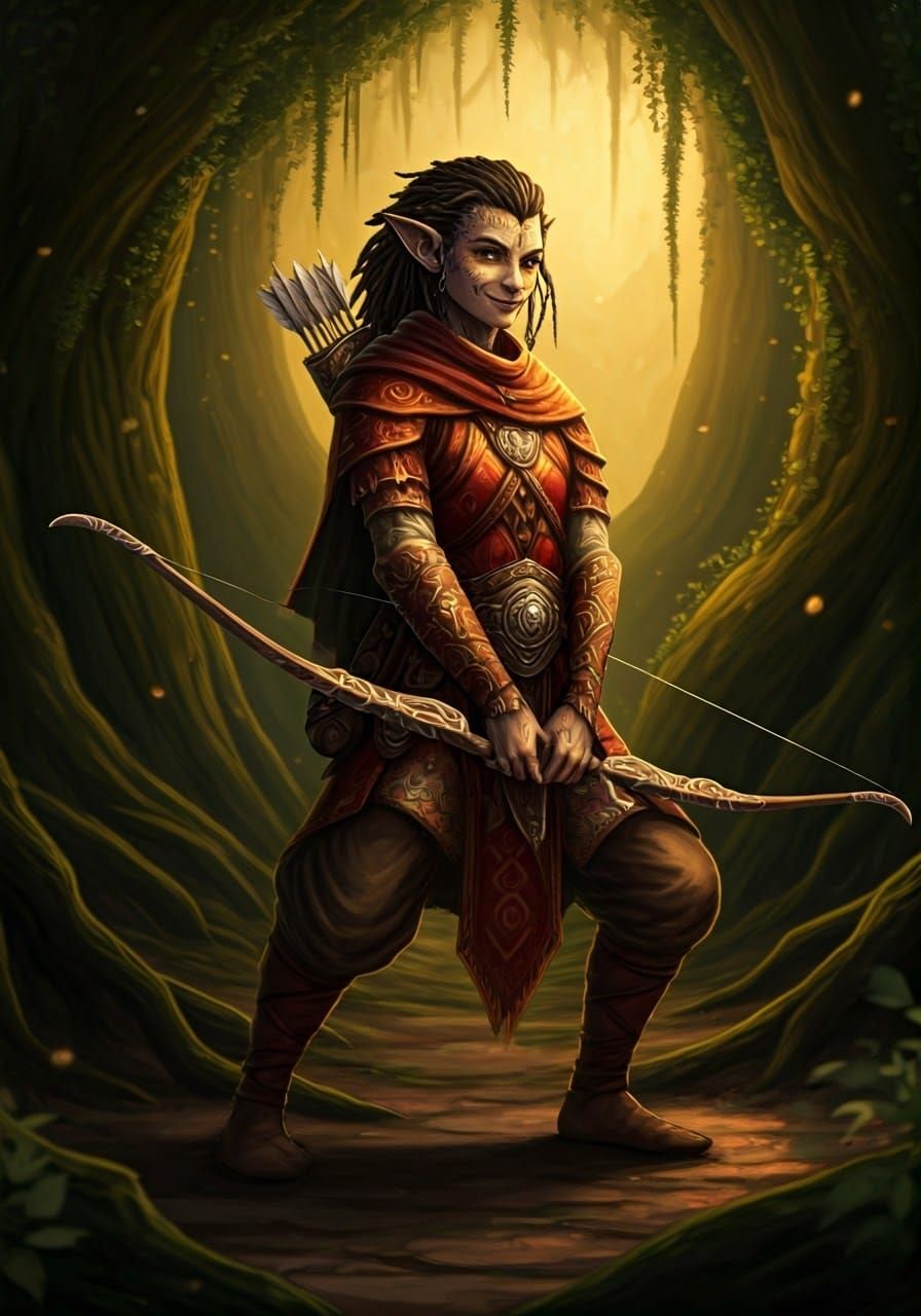 Hadozee Archer in a Mystical Forest Realm
