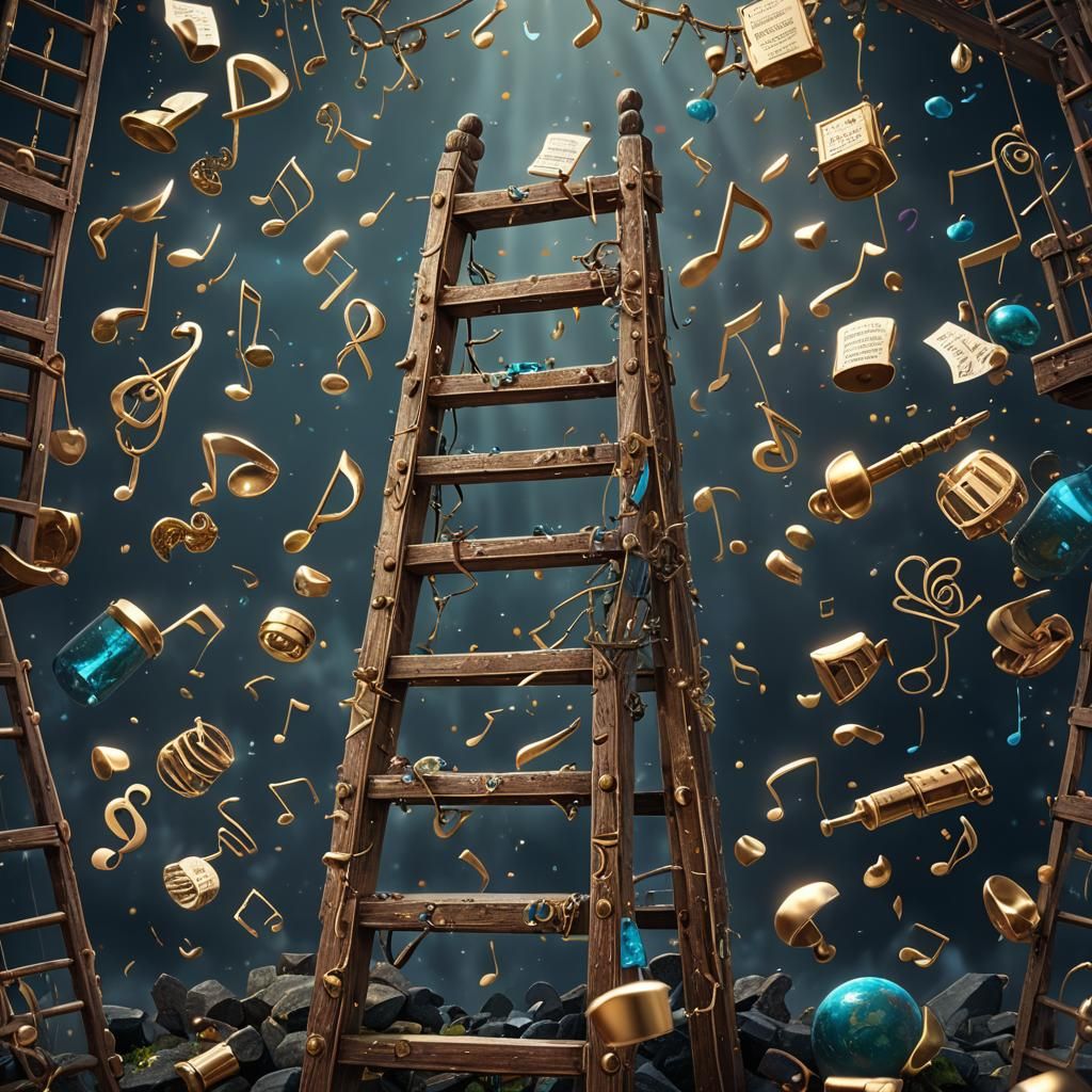 Ladder to Success: Trophies, Music, and Magic