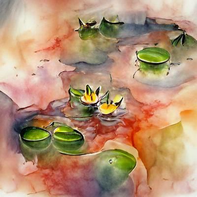 Water Lilies in a Peaceful Pond