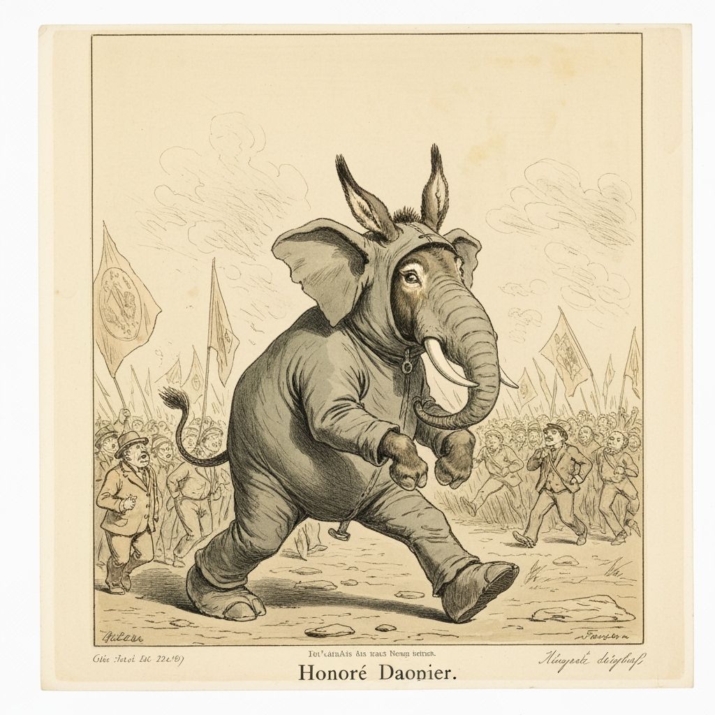 Donkey in Elephant Costume Tramples Protesters