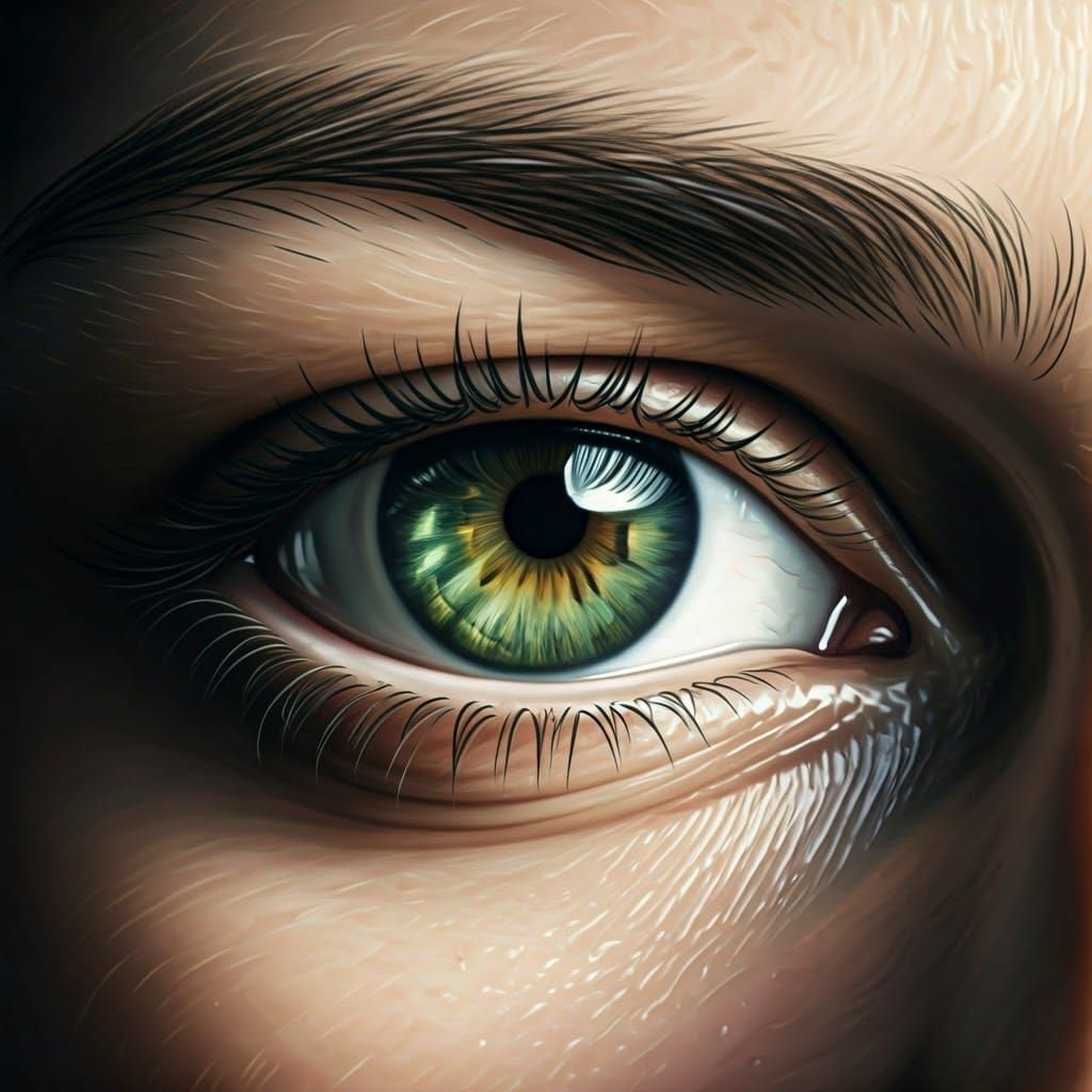 Piercing Jade Eyes with Golden Flecks